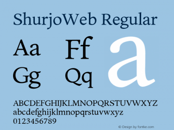 ShurjoWeb Regular Version 2.119 2018 Font Sample