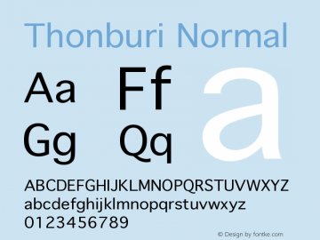 Thonburi Normal  Font Sample