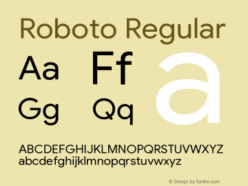 Roboto Version 2.004;March 3, 2020;FontCreator 12.0.0.2547 64-bit Font Sample