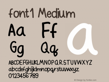 font1 Version 001.000 Font Sample