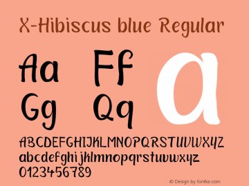 X-Hibiscus Version 1.00 Font Sample