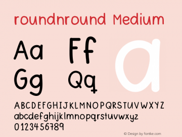 roundnround Version 001.000 Font Sample