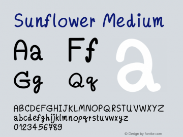 Sunflower Version 001.000 Font Sample