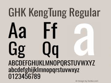 GHK KengTung Version 3.001;August 24, 2018;FontCreator 11.5.0.2427 64-bit图片样张