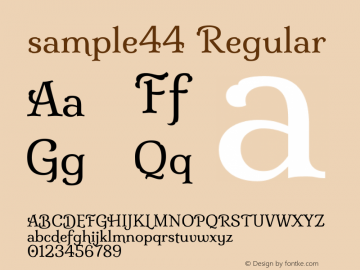 sample44 Version 1.00 Font Sample