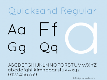 Quicksand-Regular 1.002 Font Sample