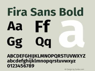Fira Sans Bold Version 4.203图片样张