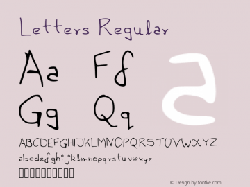 Letters Regular Version 001.001图片样张