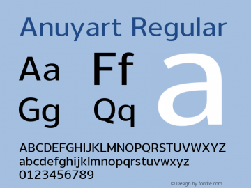 Anuyart Regular Version 1.000图片样张