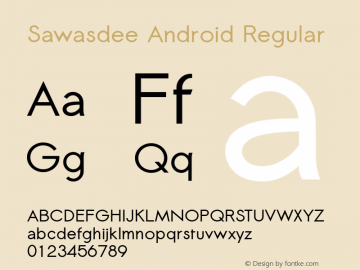 Sawasdee Android Version 1.005;February 8, 2018;FontCreator 11.0.0.2407 64-bit图片样张