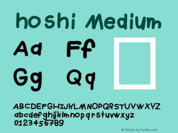 hoshi Version 001.000 Font Sample