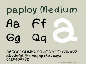 paploy Version 001.000 Font Sample