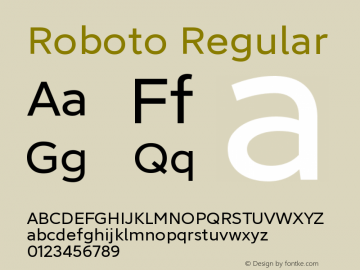 Roboto Version 2.138;September 7, 2019;FontCreator 11.5.0.2427 64-bit图片样张