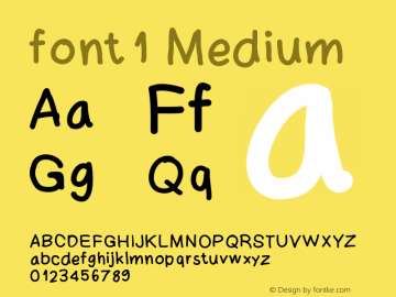 font1 Version 001.000 Font Sample