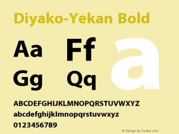 Diyako-Yekan Bold Version 4.00;July 1, 2008;FontCreator 13.0.0.2683 64-bit Font Sample