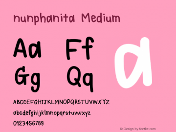 nunphanita Version 001.000 Font Sample