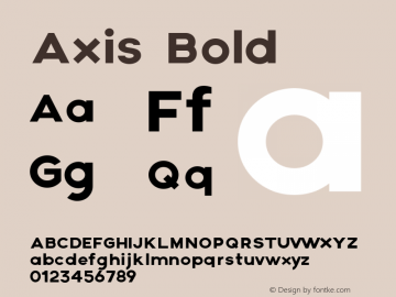 Axis Bold 1.000 Font Sample