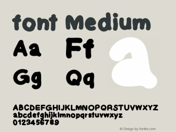 font Version 001.000图片样张