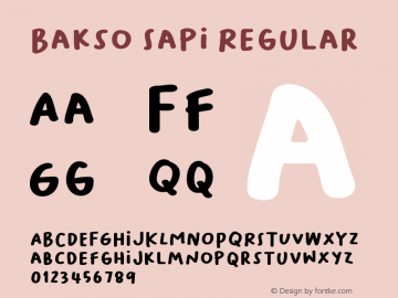 BaksoSapi Version 1.000 Font Sample