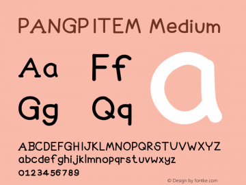 PANGPITEM Version 001.000 Font Sample