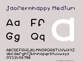 jaofernhappy Version 001.000 Font Sample