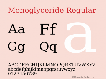 Monoglyceride Macromedia Fontographer 4.1 8/13/00图片样张