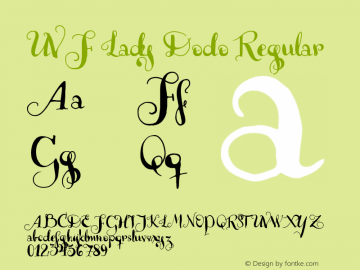 UVF Lady Dodo Version 1.00;June 2, 2021;FontCreator 11.5.0.2422 32-bit图片样张