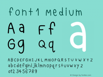 font1 Version 001.000 Font Sample