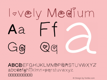 lovely Version 001.000 Font Sample