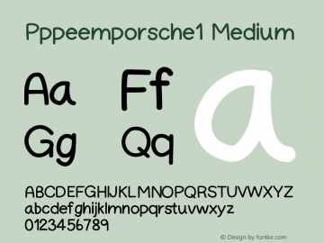 Pppeemporsche1 Version 001.000 Font Sample