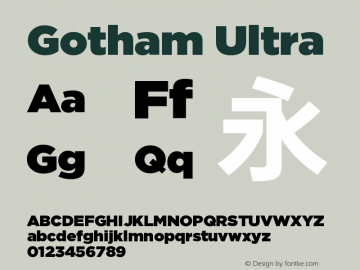 Gotham-Ultra Version 1.200图片样张