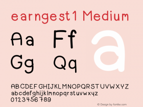 earngest1 Version 001.000 Font Sample