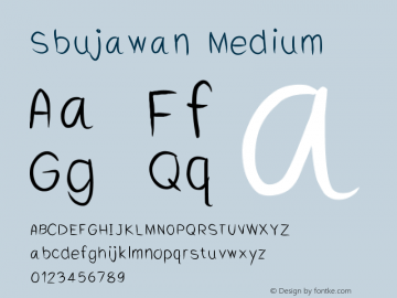 Sbujawan Version 001.000 Font Sample