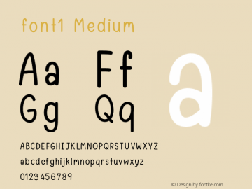 font1 Version 001.000 Font Sample