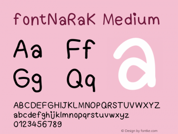 fontNaRaK Version 001.000 Font Sample