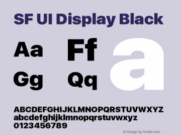 SF UI Display Black 11.0d44e2 Font Sample