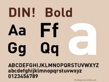 DIN-Bold 001.000 Font Sample
