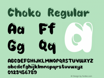 Choko Version 1.000 Font Sample