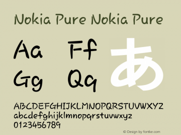 Nokia Pure Version 2.00 August 13, 2011 Font Sample