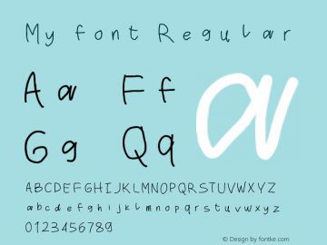 My font 1.0 Font Sample