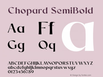Chopard SemiBold Version 1.000图片样张