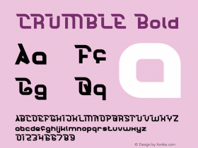 CRUMBLE Bold Version 1.00;June 2, 2021;FontCreator 11.5.0.2430 64-bit图片样张