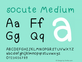 socute Version 001.000 Font Sample