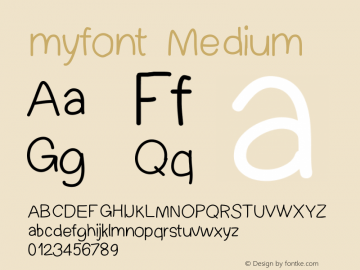 myfont Version 001.000图片样张