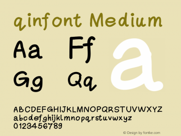 qinfont Version 001.000 Font Sample