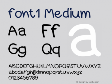 font1 Version 001.000 Font Sample