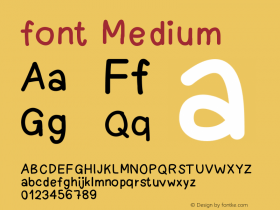 font Version 001.000图片样张