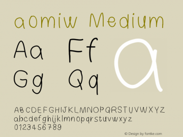 aomiw Version 001.000 Font Sample