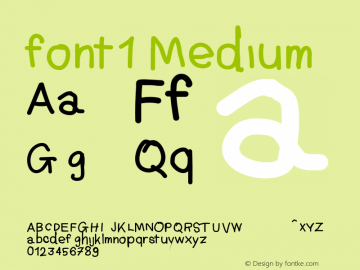 font1 Version 001.000 Font Sample