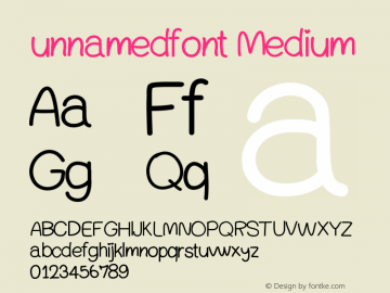 unnamedfont Version 001.000 Font Sample